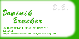 dominik brucker business card